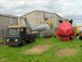 XJ723 Whirlwind. Once in the care of a nearby ATC unit, it is now languishing in the storage compound.