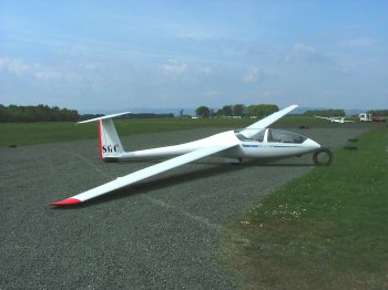 This glider carries the registration letters SGC, for the Scottish Gliding Club Centre
