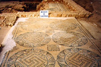 Mosaic of swasticas
