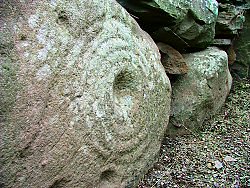 The cup and spiral ring marks