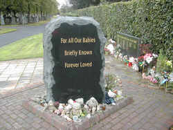 The memorial to the babies