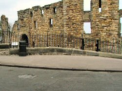 GW monogram outside St. Andrews Castle