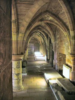 Inside the headstone vault