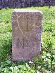 The No.6 boundary stone, with an anchor