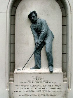 The memorial to Tom Morris junior