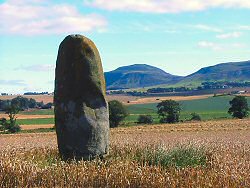The eastern stone with West Lomond Hill