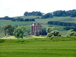 The castle dominates the road between Gateside and Perth