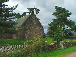 The gable end of the chapel